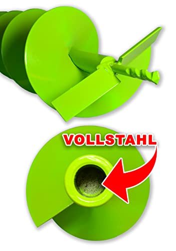 WERHE Erdbohrer für Bohrer mit Adapter 25 mm auf 20 mm ⌀150 mm, Länge 80 cm - Brunnenbohrer, Baumpflanzbohrer, Erdbohrer, Pfahlbohrer, Dükerbohrer - Image 9