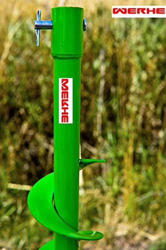 WERHE Erdbohrer für Bohrer mit Adapter 25 mm auf 20 mm ⌀60 mm, Länge 80 cm - Brunnenbohrer, Baumpflanzbohrer, Erdbohrer, Pfahlbohrer, Dükerbohrer - Image 10