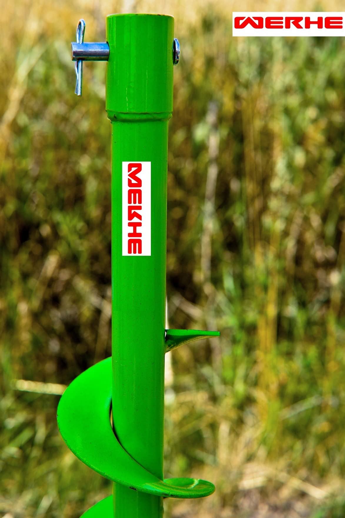 WERHE Erdbohrer für Bohrer mit Adapter 25 mm auf 20 mm ⌀80 mm, Länge 80 cm - Brunnenbohrer, Baumpflanzbohrer, Erdbohrer, Pfahlbohrer, Dükerbohrer - Image 8